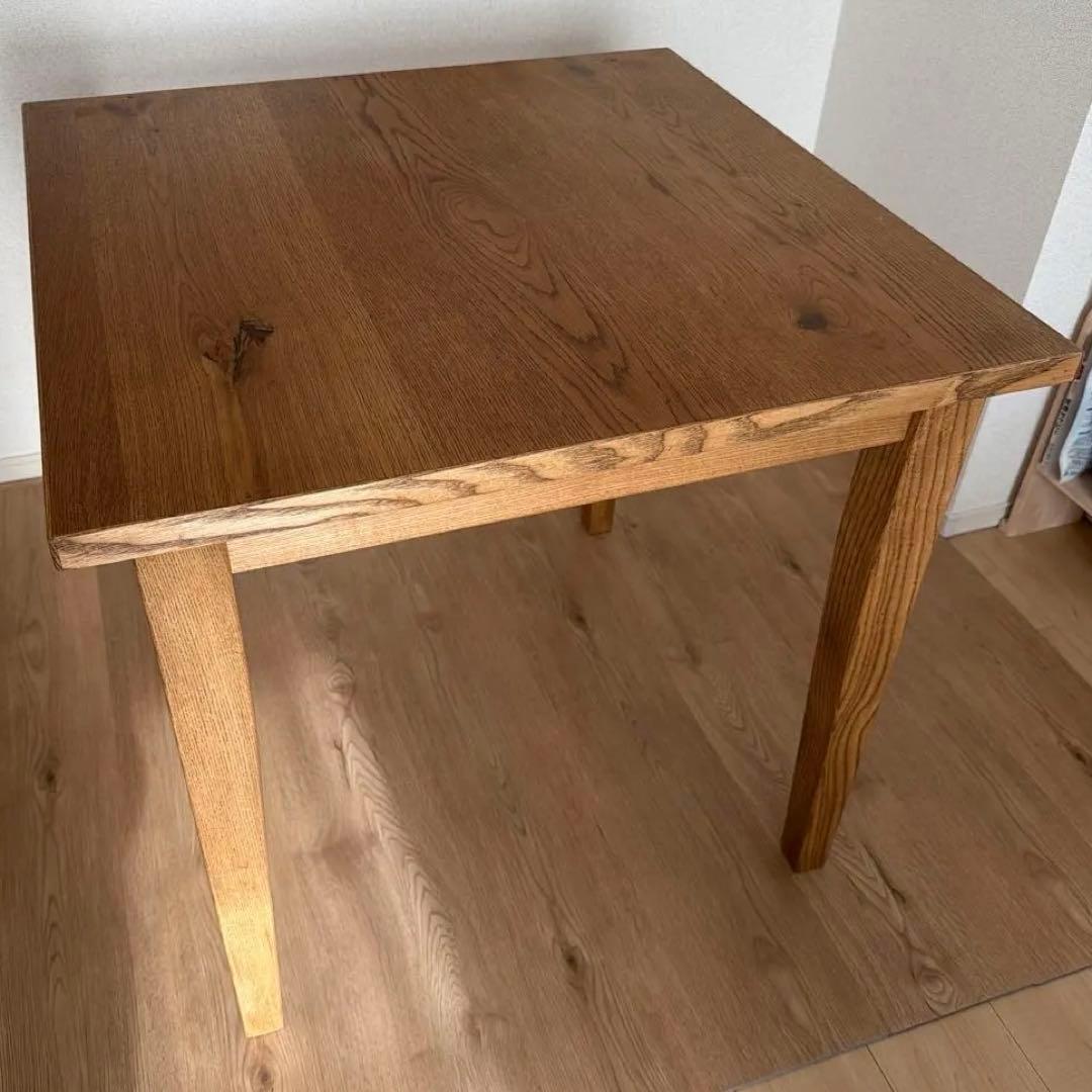 超美品！最終お値下げ！ダイニングテーブル 75cm アッシュ材 引き出し付き ！