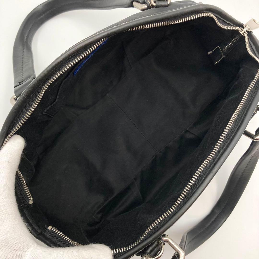 コーラの泡✨ バーバリーブルーレーベル ハンドバッグ 黒×ノバチェック