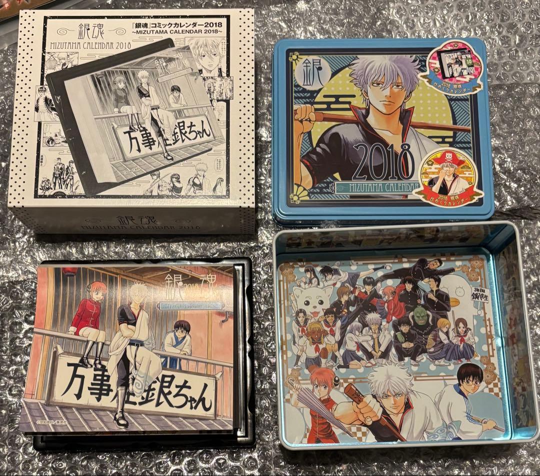 銀魂　コミックカレンダー　日めくりカレンダー　2018 銀魂 コミックカレンダー2018 缶入り日めくり 〜水魂カレンダー〜 銀魂