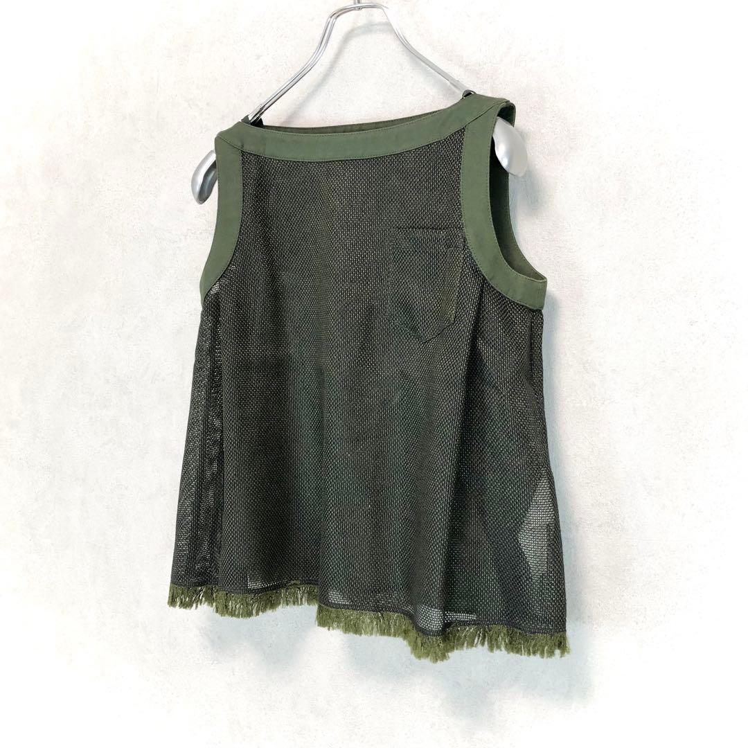 SACAI サカイ 2016SS Resort メッシュノースリーブトップス