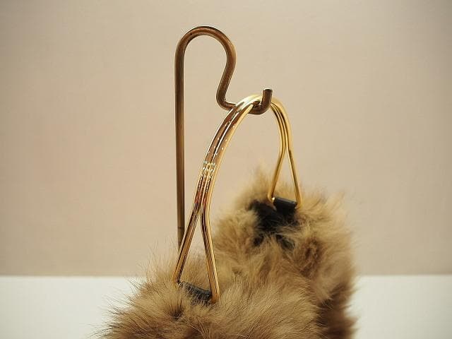 ヴィオラドーロ 定価3.7万 新品 フォックスファーリングバッグ ベージュ