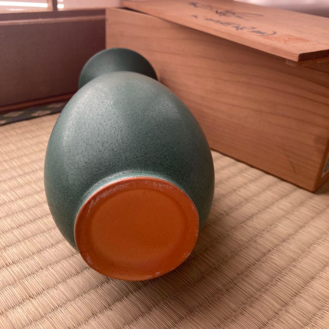 青銅耳付花瓶 大宮陶苑