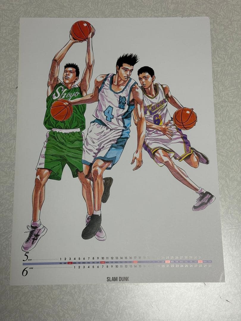 SLAM DUNK スラムダンク カレンダー 1998 学習机 マット キャラクター