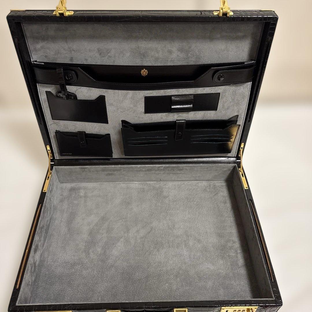 美品　クロコダイル　アタッシュケース