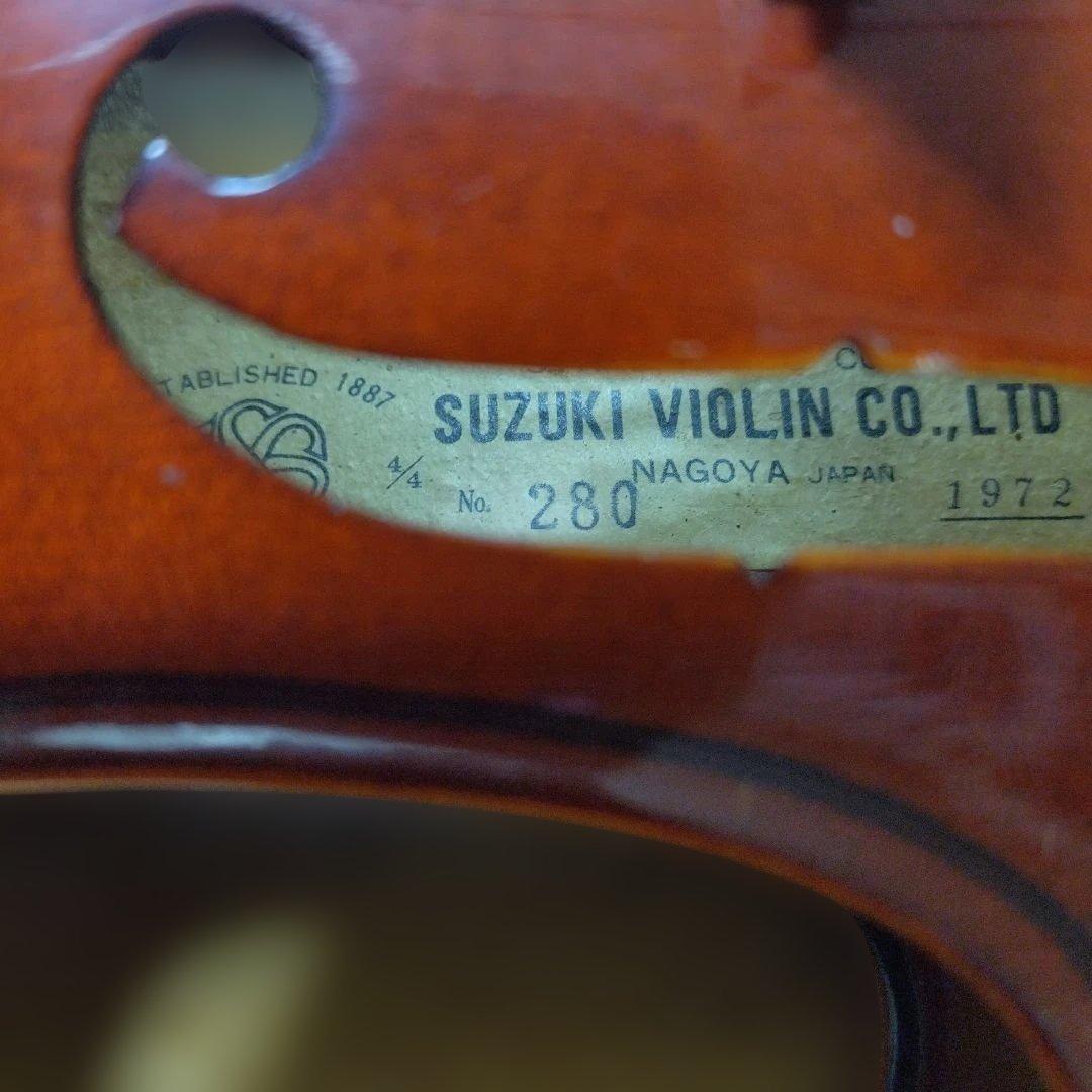 ♥買い得品♥4/4スズキバイオリン♥品番280♥4アジャスタ―付♥弓ケ―ス松脂付