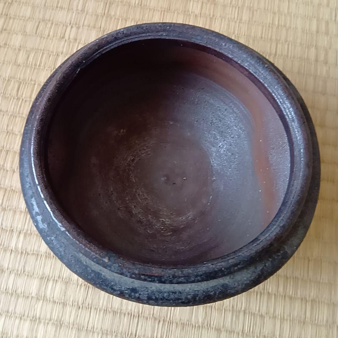 黒薩摩 丸十印 江戸末期〜明治初期 煎茶鉢／小鉢 骨董品 古