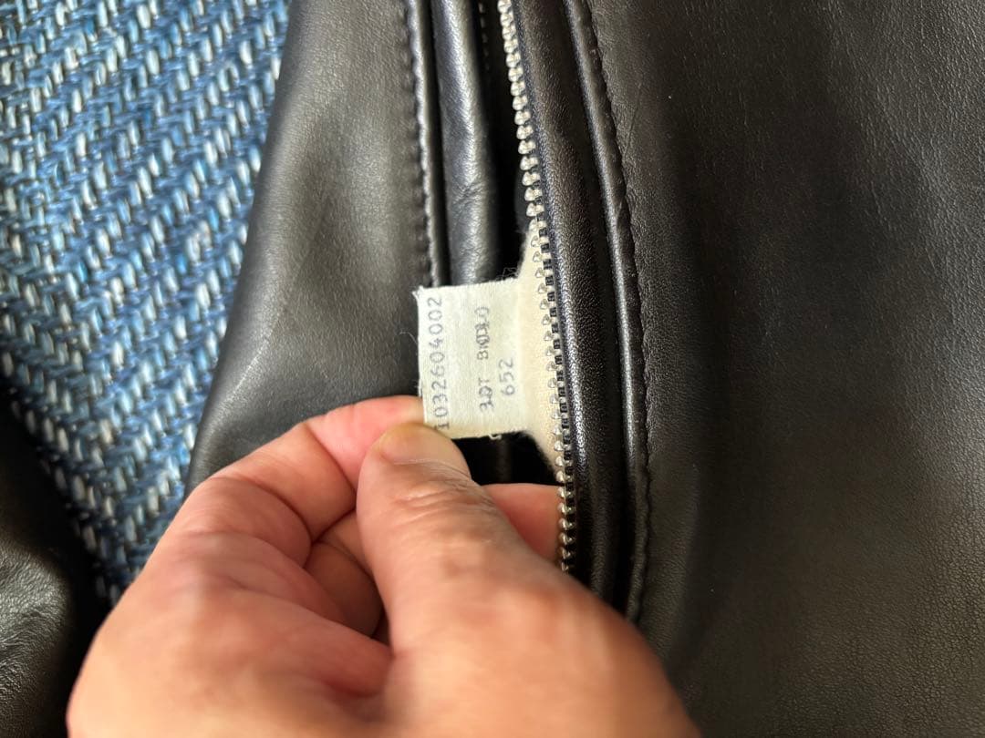 美品/希少レア schott トラッカージャケット 652 本革 ブラック 38