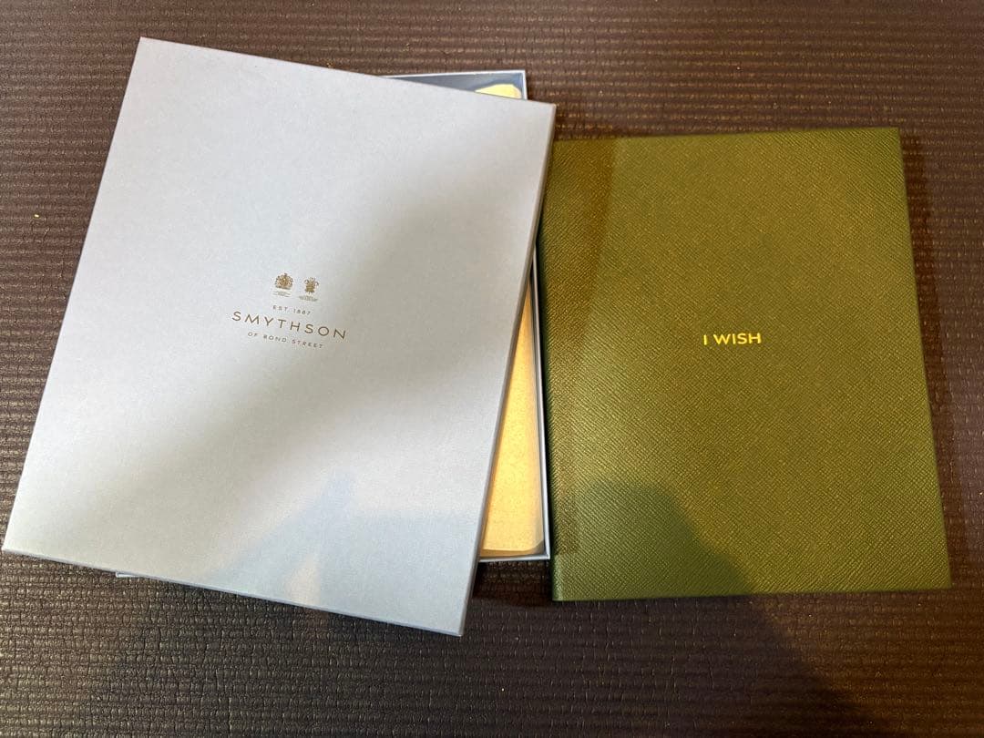 未使用品 スマイソン Smythson Portobello ノート グリーン - ノート