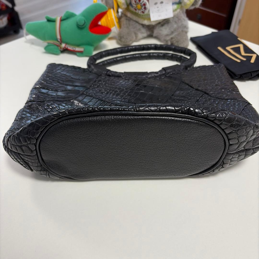 IBIZA ブラック　ワニ革　ハンドバッグ　美品！