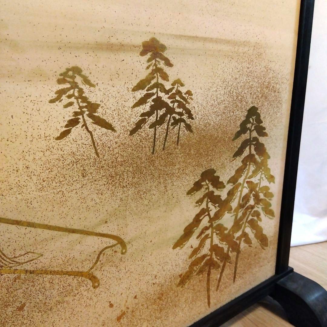 アンティーク屏風 衝立 煎茶道具 間仕切り パーティション 日本製 和風