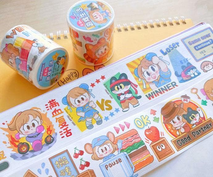 3巻セット】小麦珈琲 MaiCoffee 海外マステ 人物マステ 少女 麦麦