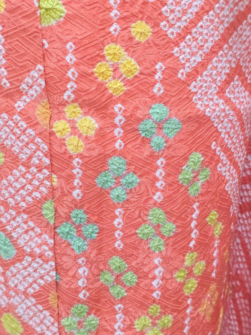 七五三　7歳　 正絹　総絞り　着物　セット　女の子 c97