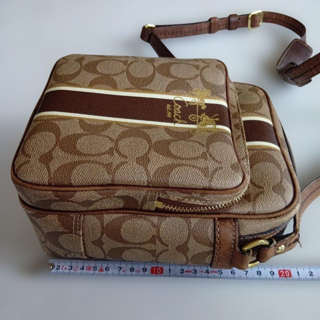 Coach ストライプデザイン ショルダーバッグ