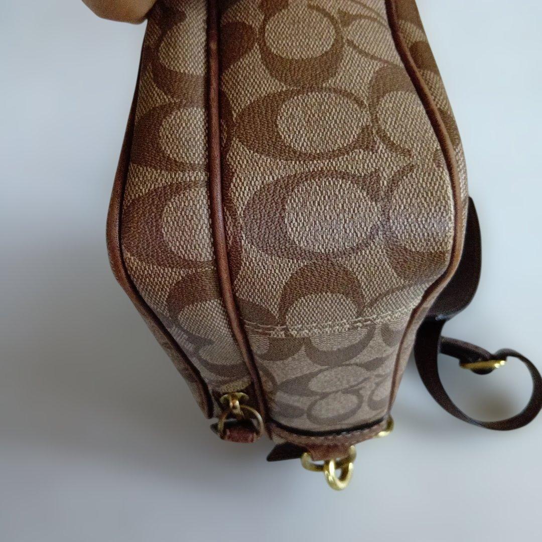 Coach ストライプデザイン ショルダーバッグ