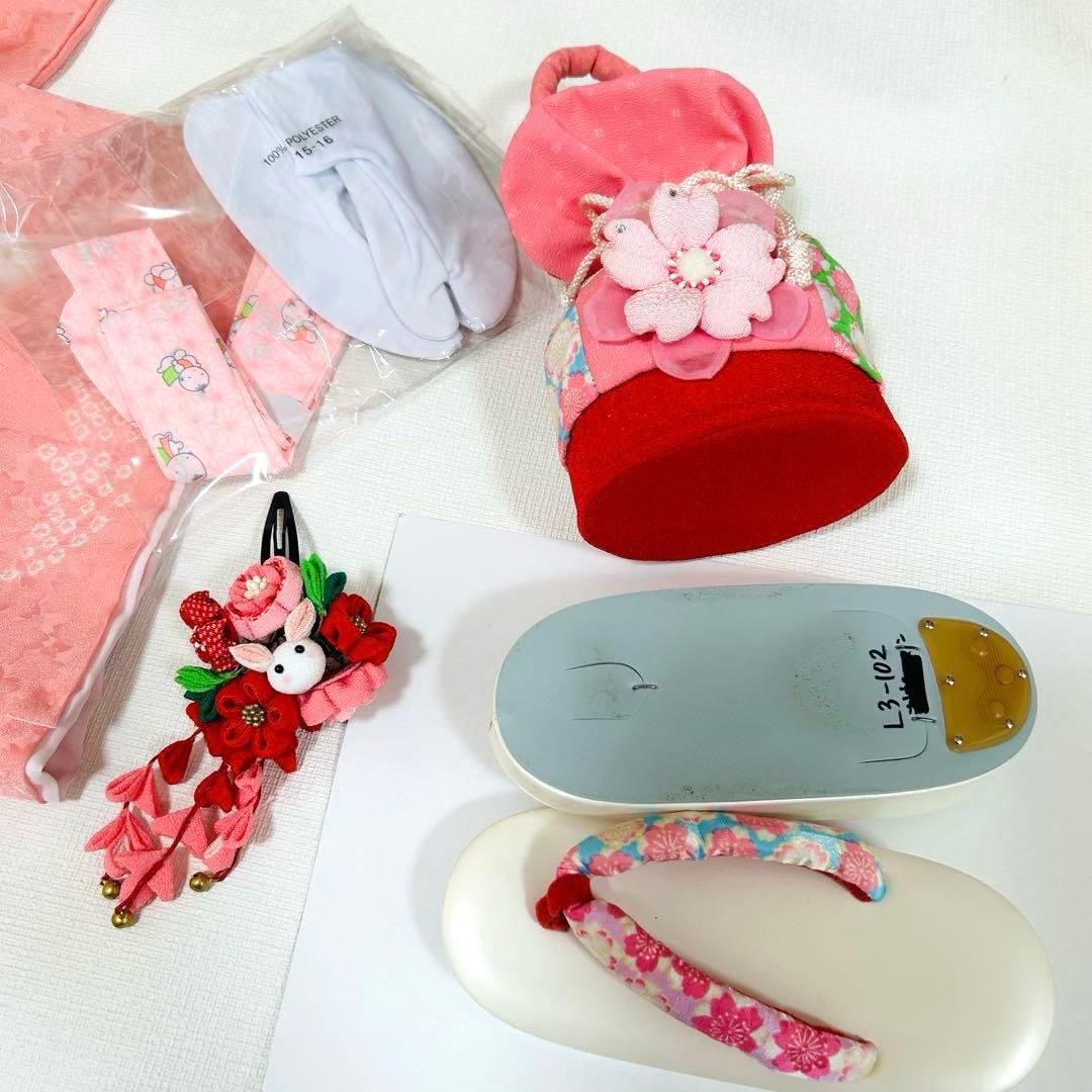 teteNo.119 七五三　3歳 正絹被布フルセット　本絞り