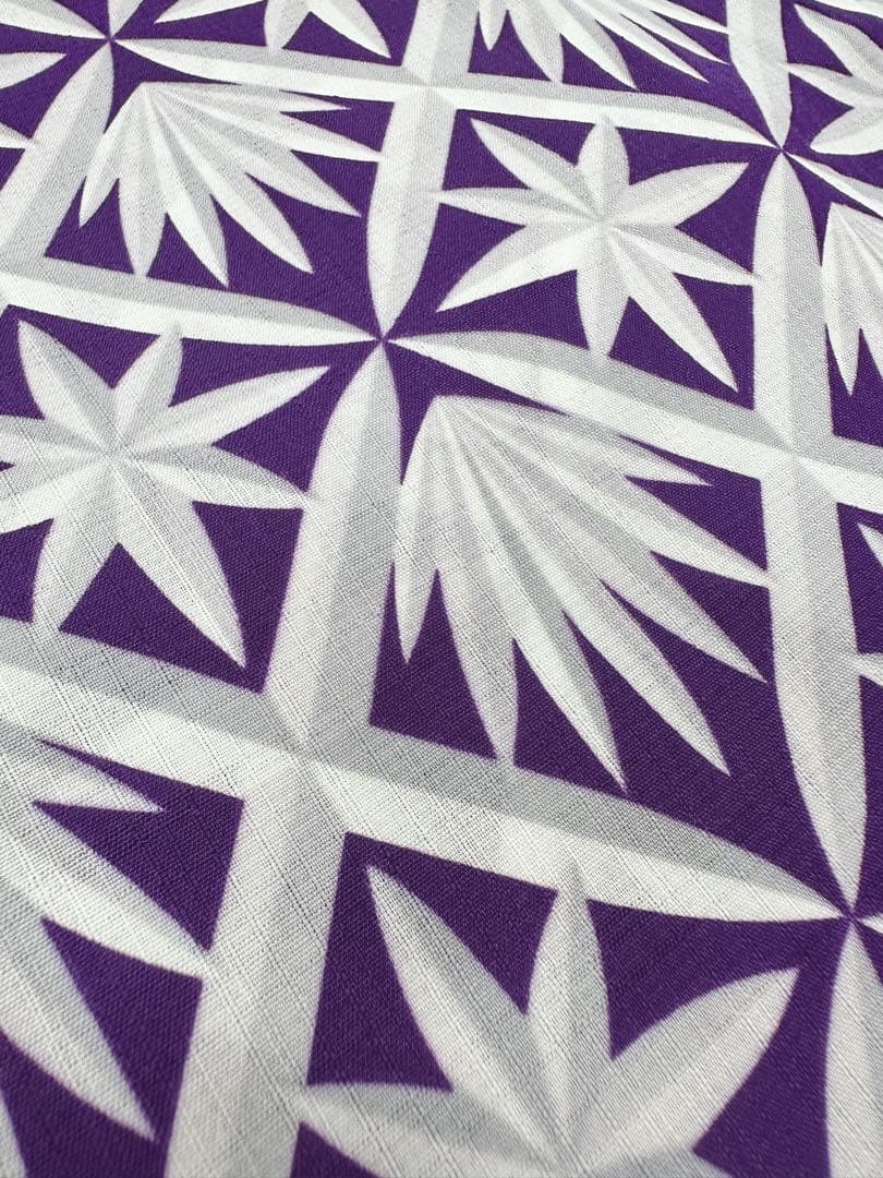 値下げ中！撫松庵　切子　古代紫　セオアルファ　浴衣　夏着物　美品