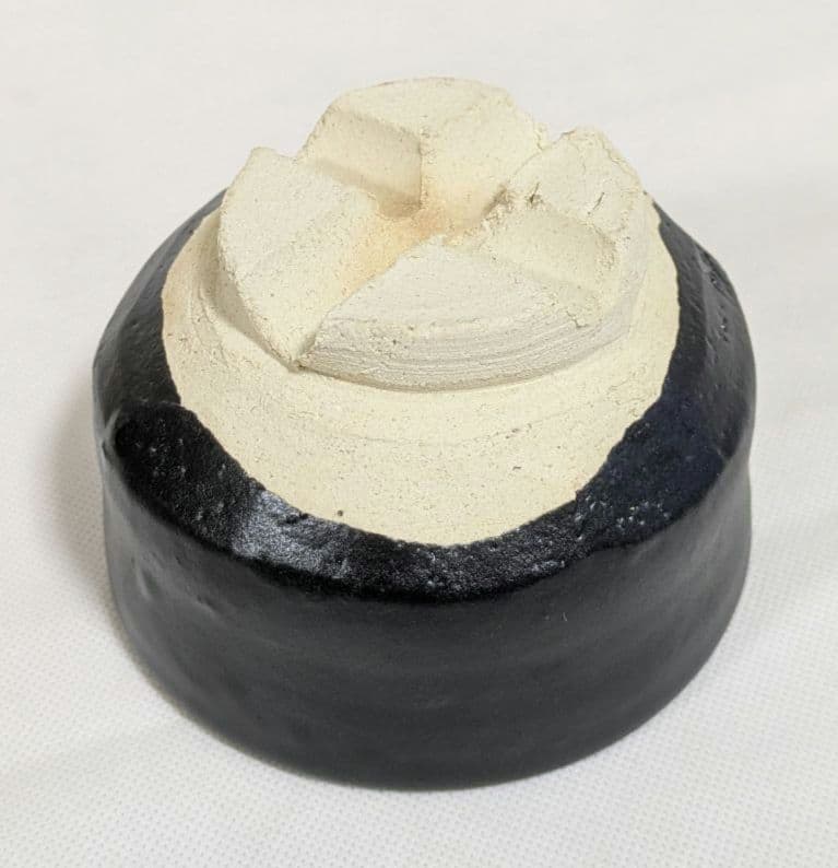 黒楽茶碗 抹茶茶碗 割り高台 楽焼 京焼 抹茶碗 茶道具 茶道 茶会 初釜