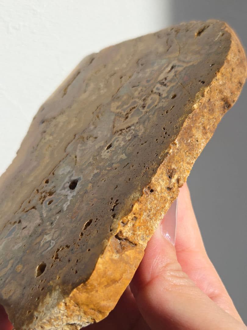 イエロークレイジーレースアゲートスラブ