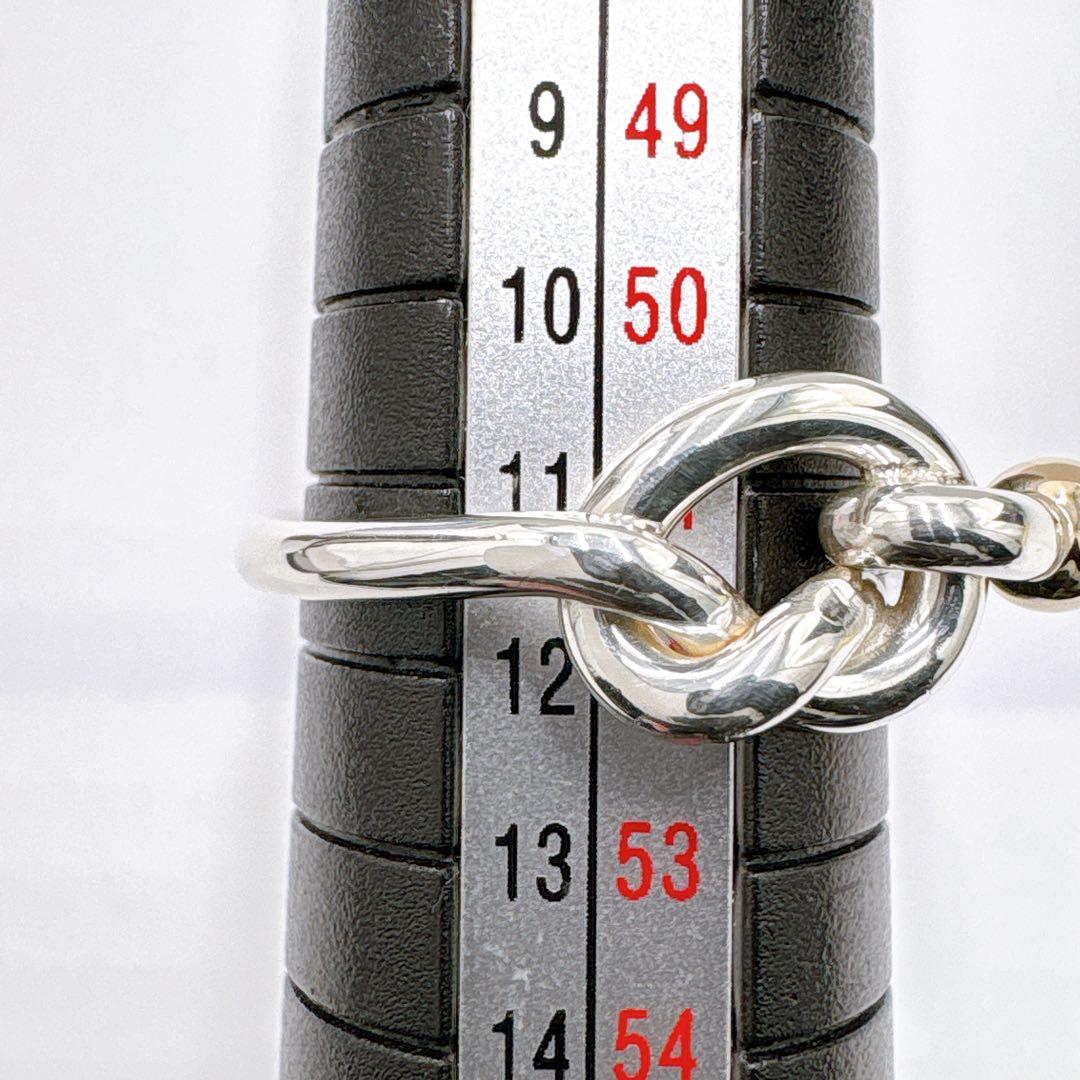 美品 オールドティファニー ラブノット コンビ 11.5号 シルバー k14