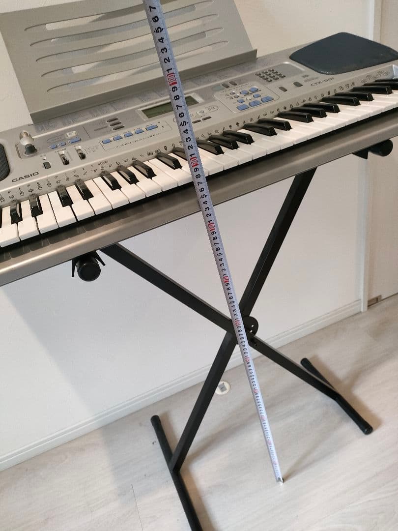 CASIO CTK-591 61鍵電子キーボード 高さ調整台付き