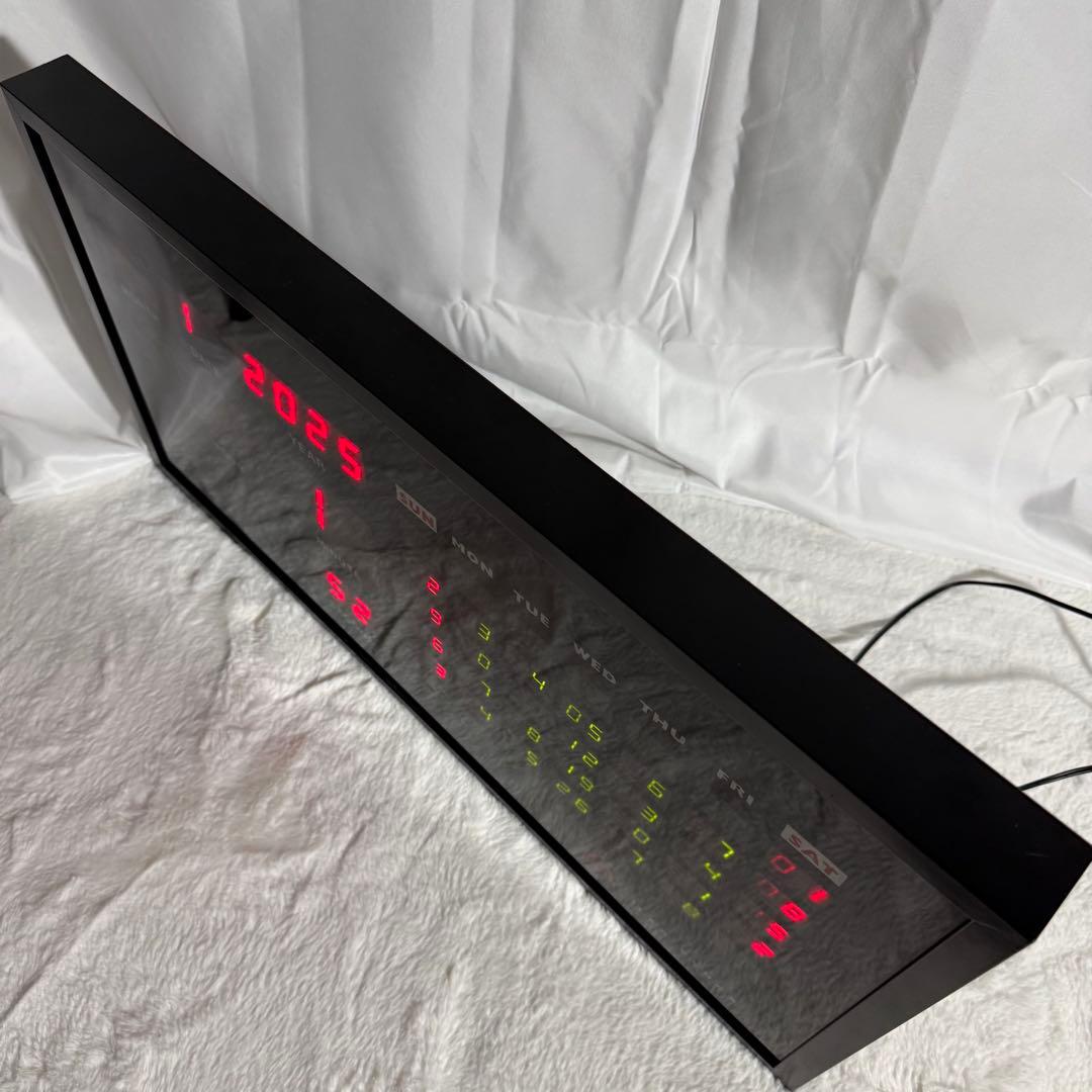 希少 廃盤 JDL LED CLOCK 壁掛 時計 カレンダー デジタル 通電○