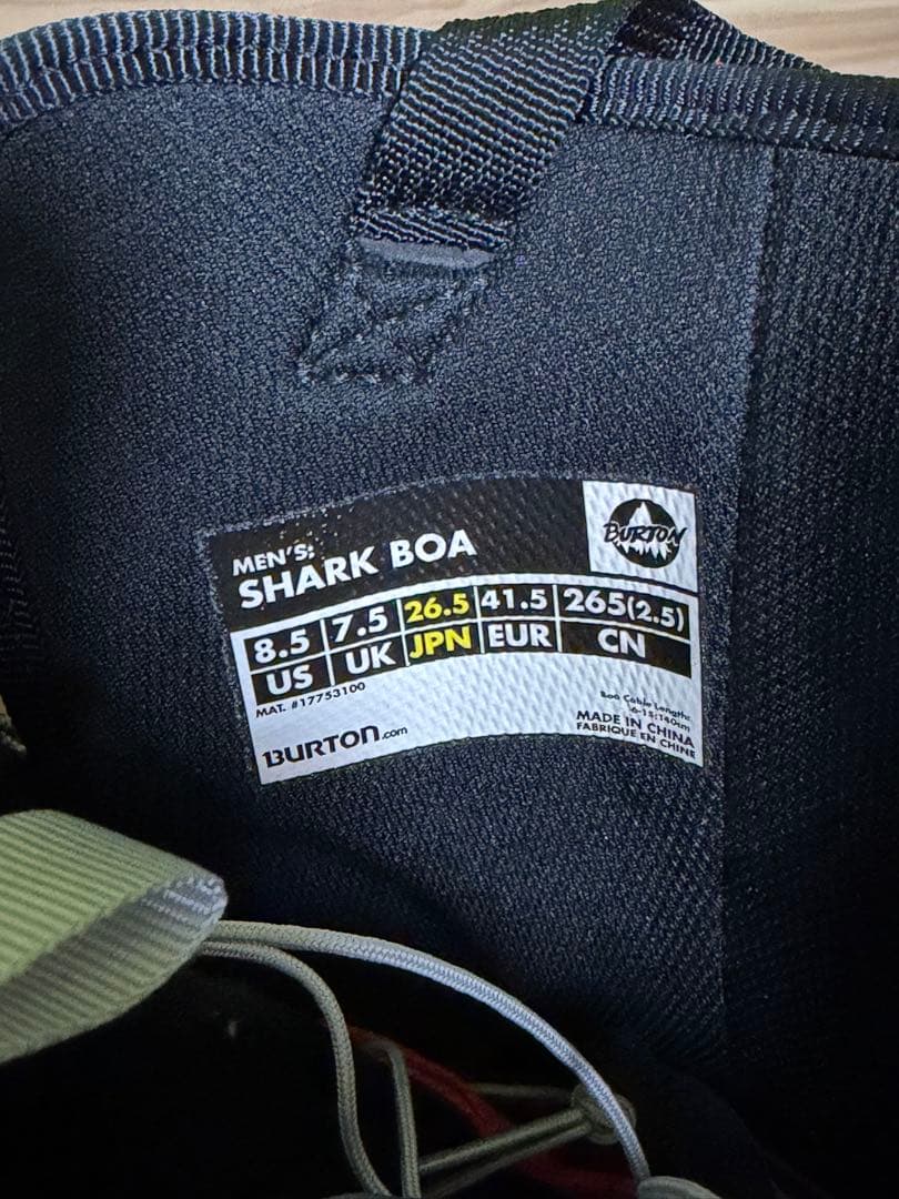 Burton＊SHARK 26.5cm スノボーブーツ