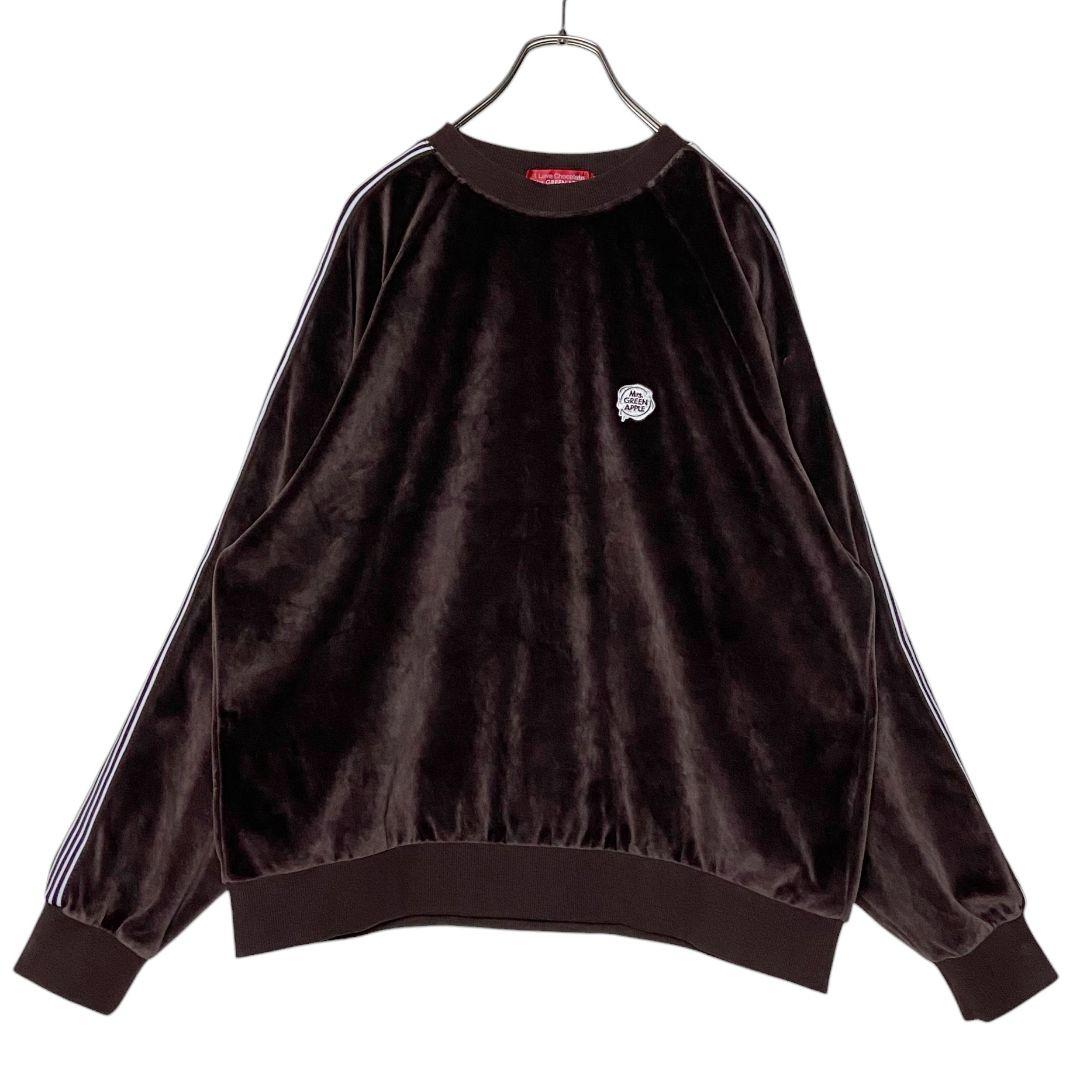 ミセスグリーンアップル ルームウェア 茶 M ベロアスウェット