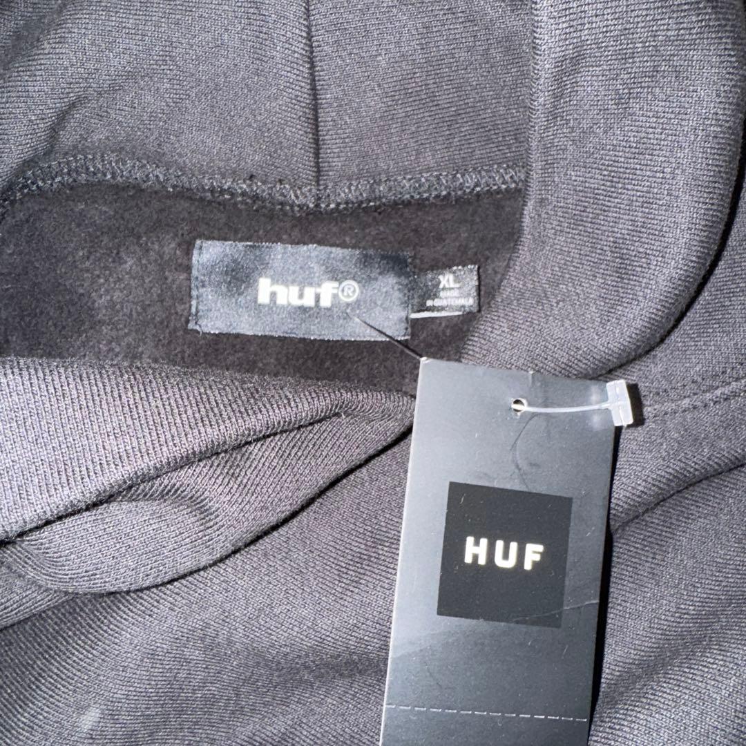 HUF ブラック フード付きパーカー