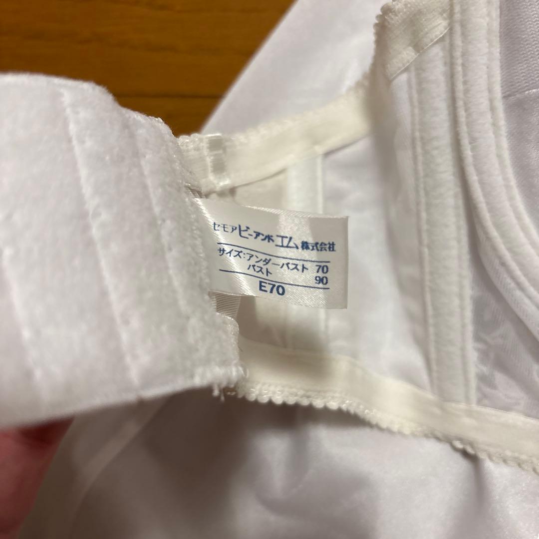 ブライダルインナー　ウェディング　ホワイト　セモア　3点セット　E70