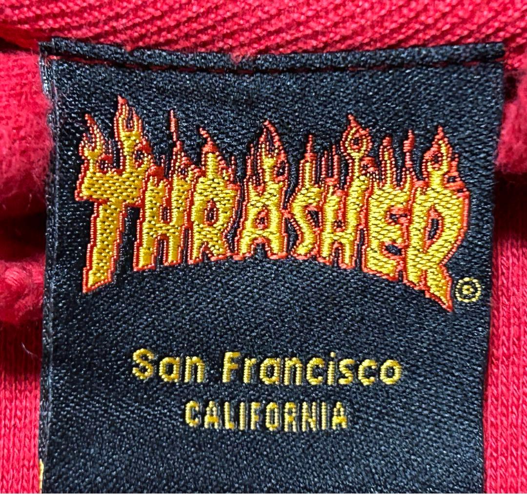 THRASHER PUSHEAD パーカー レッド サイズL