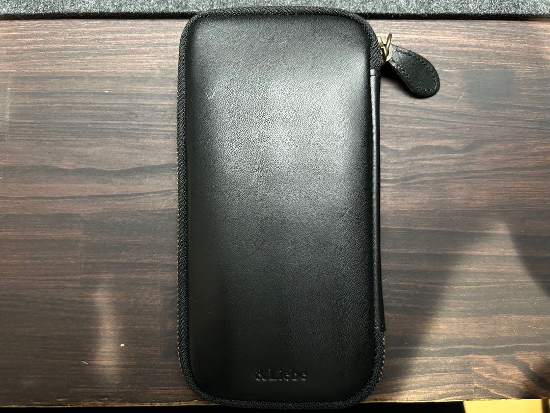 &Liebe 文具にこだわる人の ジップペンケース　スムースブラック