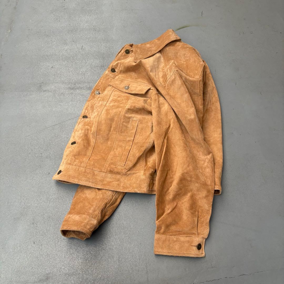 90s Eddie bauer スエードジャケット　ジージャン ブラウン　希少