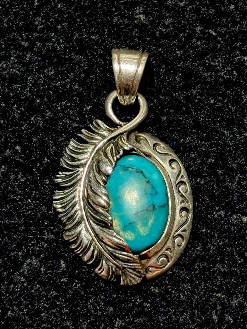 SAAD シルバーネックレス ターコイズペンダント SAAD サード