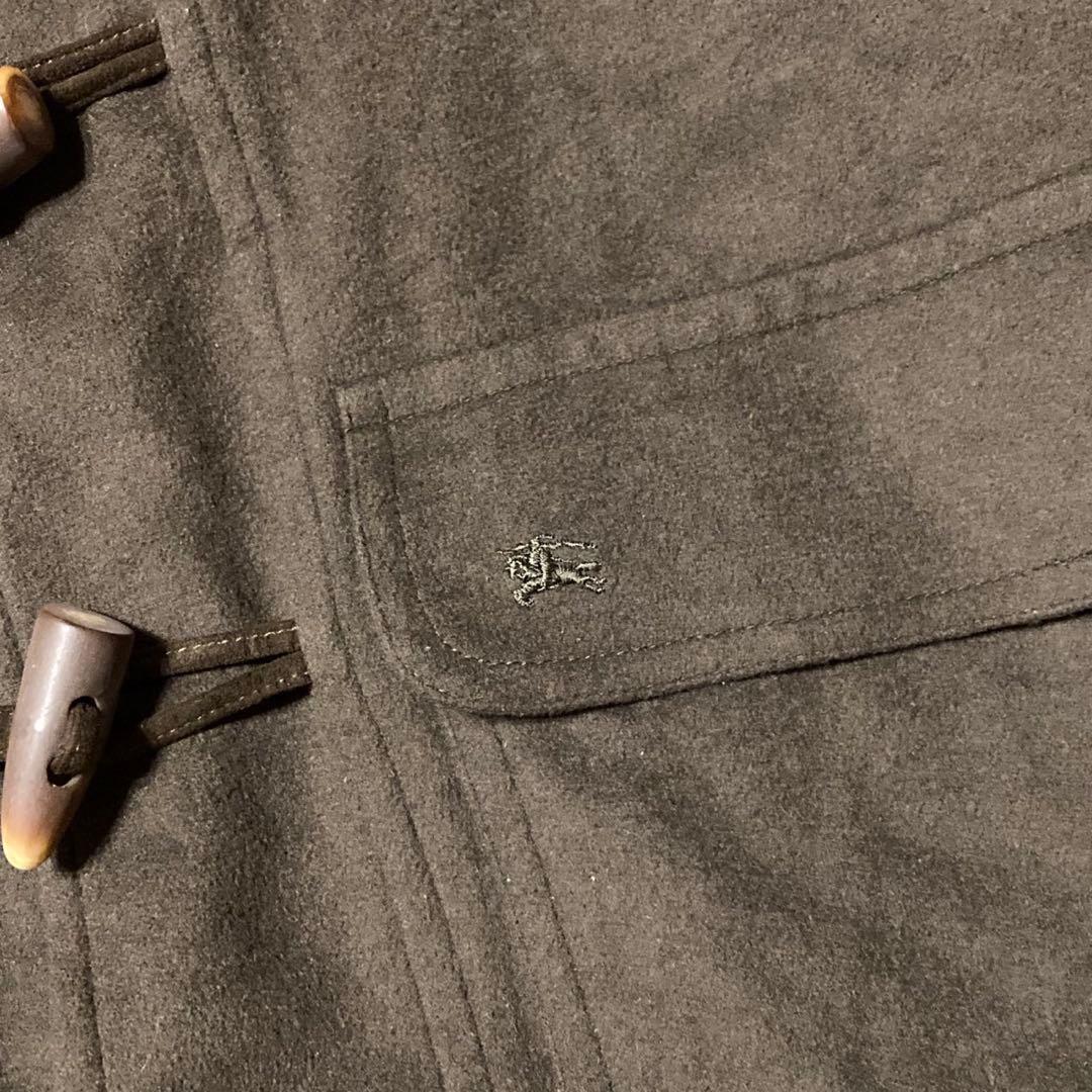 バーバリー〉ピーコート 子供服160㎝相当 モスグリーン ノバチェック