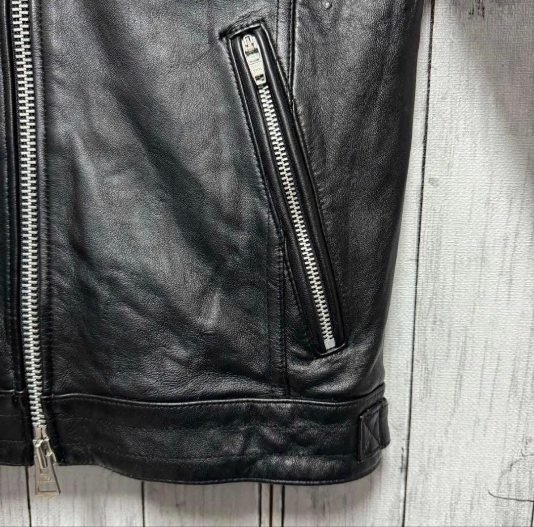 超美品！JACKROSE 羊革シングルライダースジャケット ラムレザー