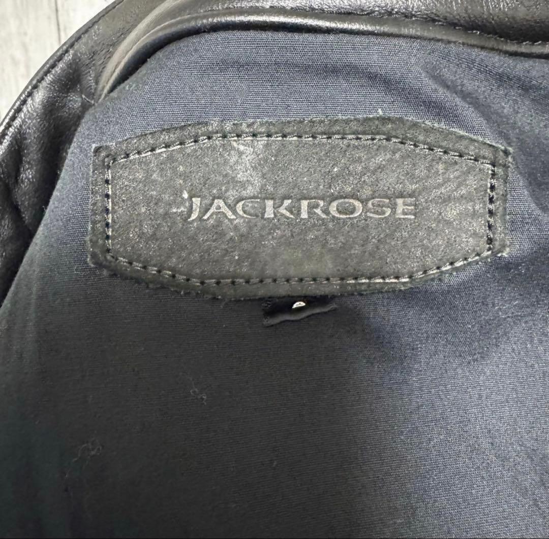 超美品！JACKROSE 羊革シングルライダースジャケット ラムレザー