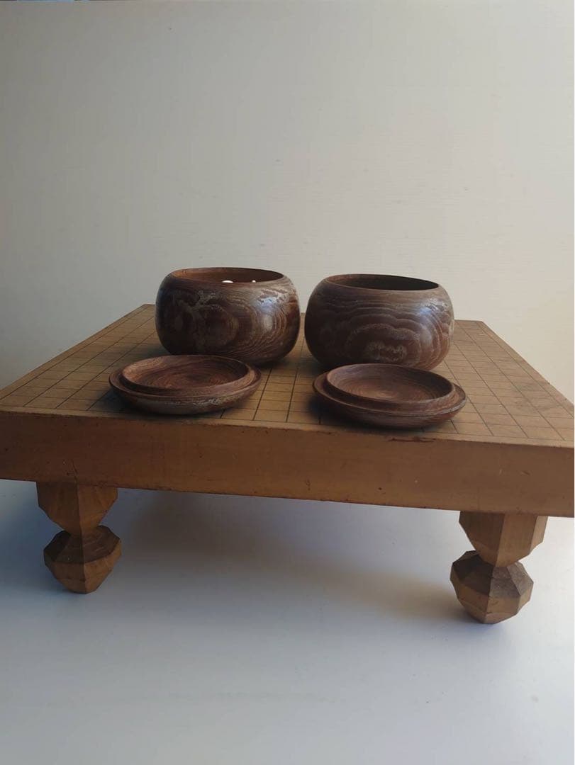 碁盤、碁石（白•黒）セット　脚付