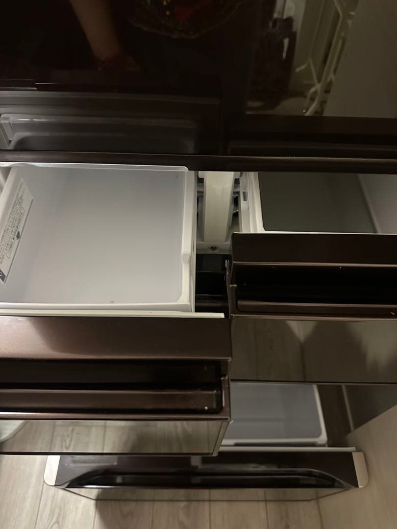 ブラック冷蔵庫 5ドア フレンチデザイン