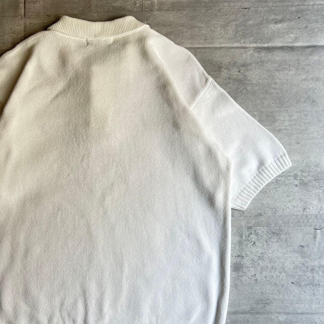 Ralph Lauren　ラルフローレン　サマーニット　ポロシャツ　刺繍ロゴ　M