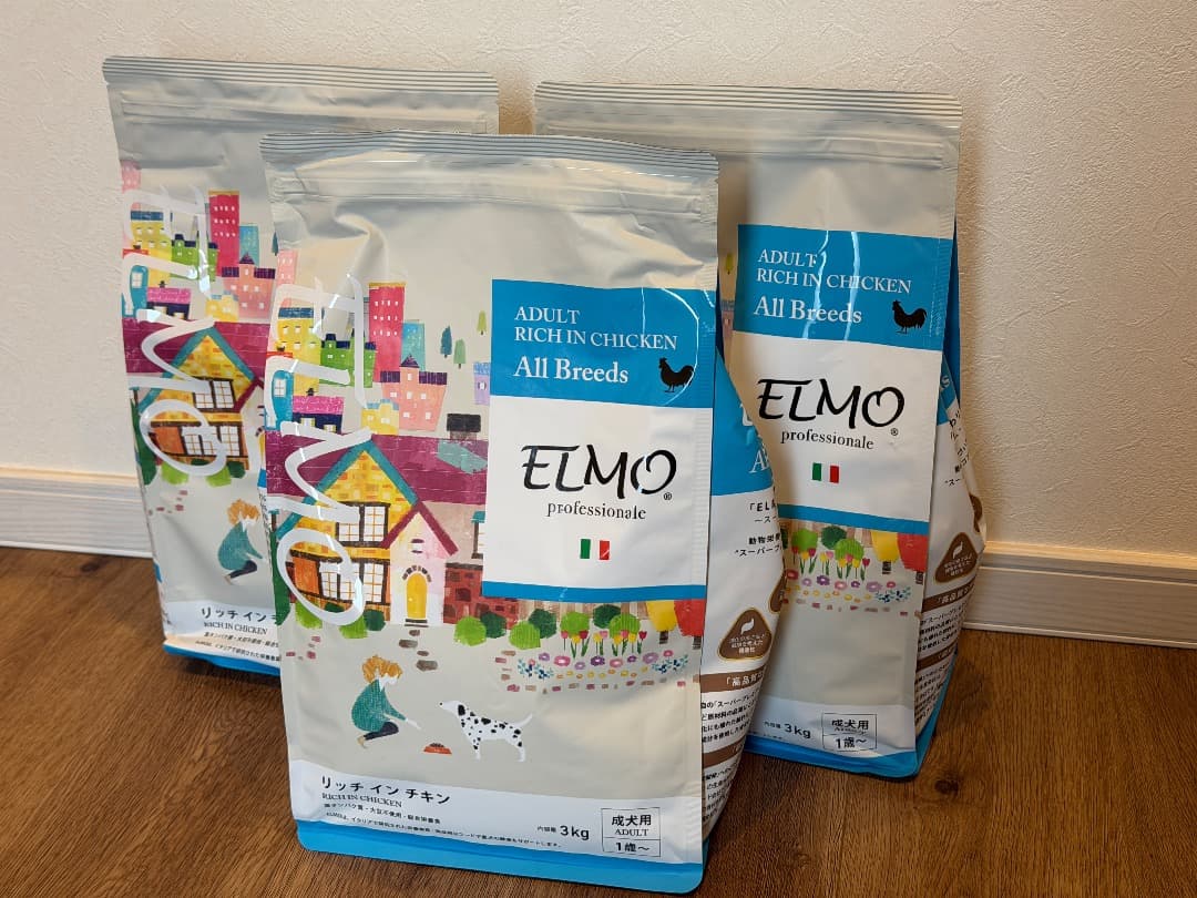 エルモ アダルト リッチインチキン3kg×3袋 ドッグフード エルモ リッチインチキン3キロ 3袋 【公式通販】 ELMO