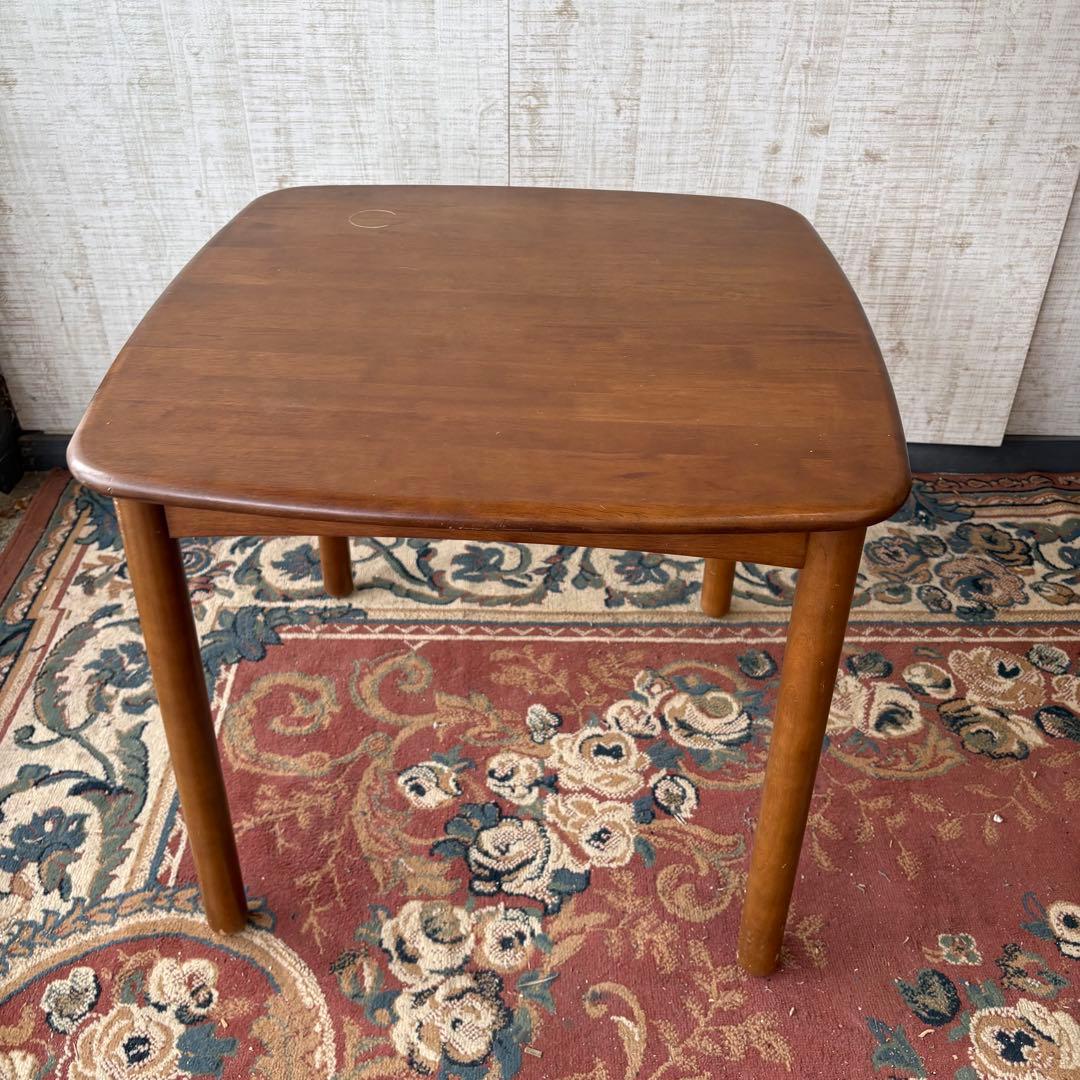 昭和レトロ カリモク 木製ダイニングテーブル 正方形 ビンテージ ヴィンテージ