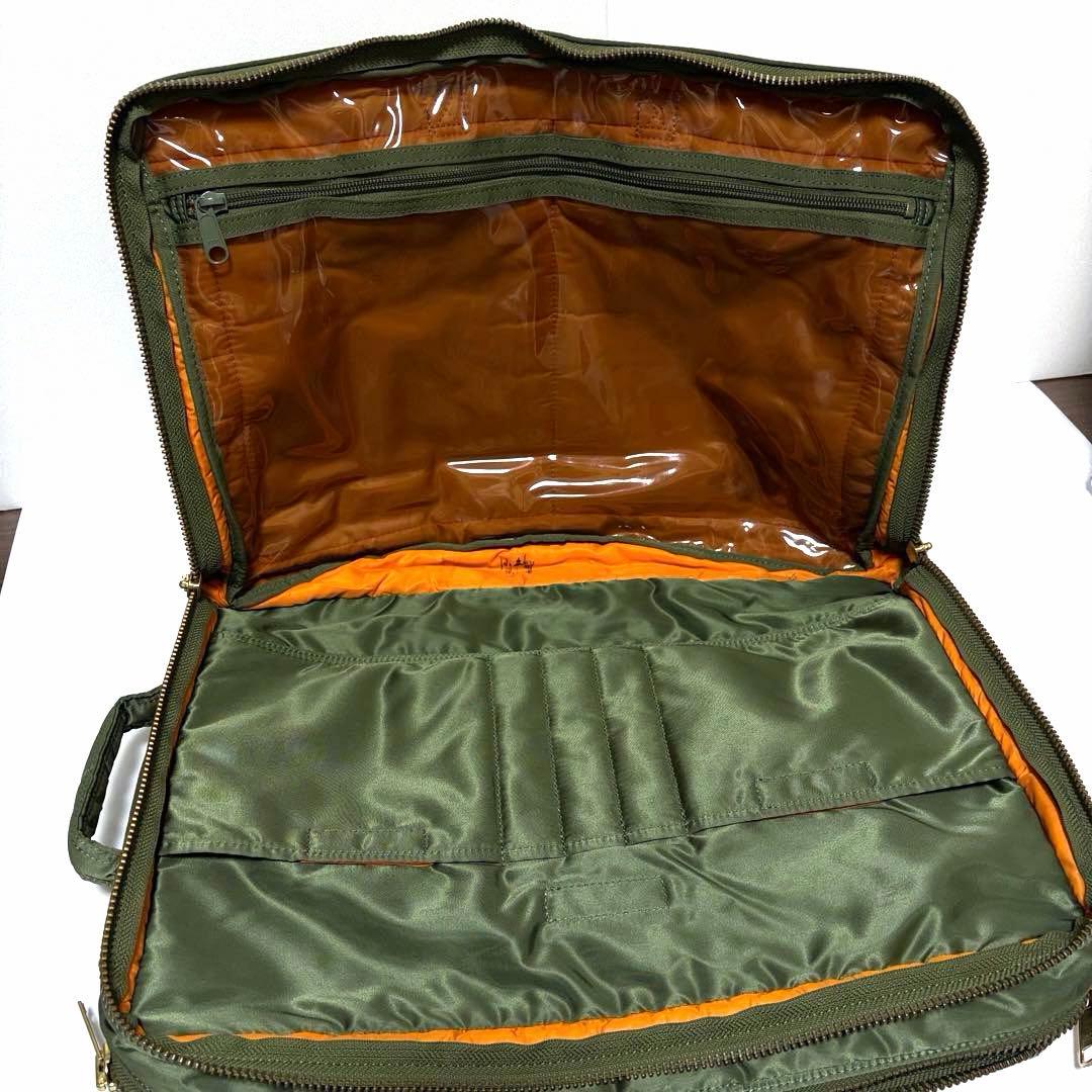 極美品✨希少 ポーター タンカー ビジネスバッグ3way 2層式 A4可 セージ