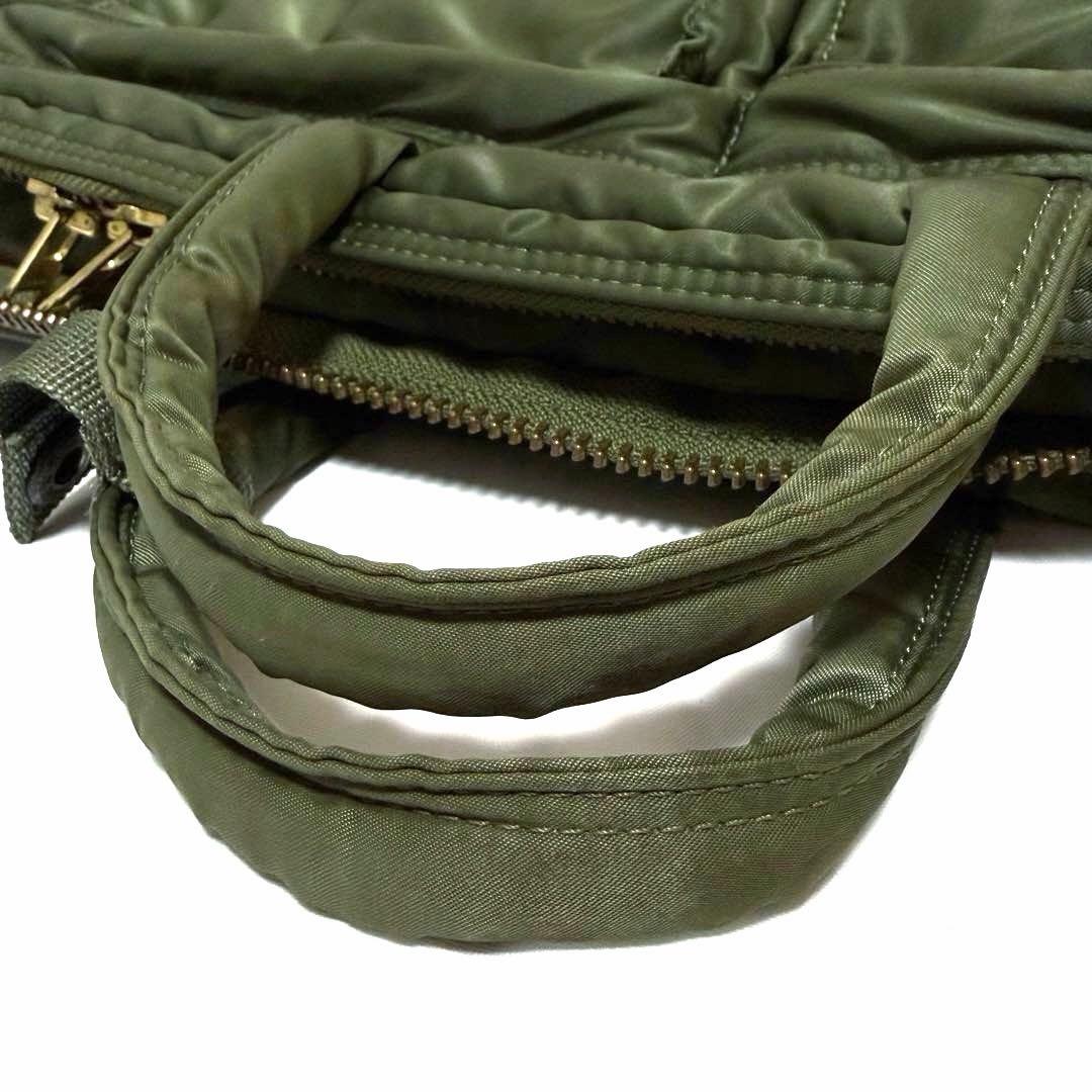 極美品✨希少 ポーター タンカー ビジネスバッグ3way 2層式 A4可 セージ