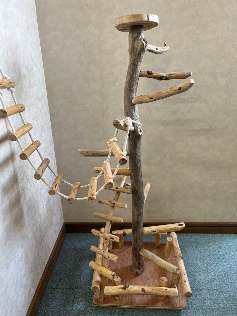 鳥インコ止まり木 流木バードアスレチックタワー型 大サイズバードジム