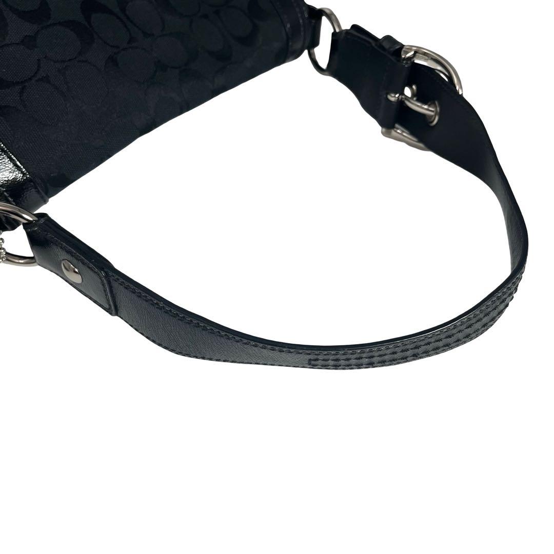 コーチ ワンショルダーバッグ シグネチャー キャンバス 2way 肩掛け 黒