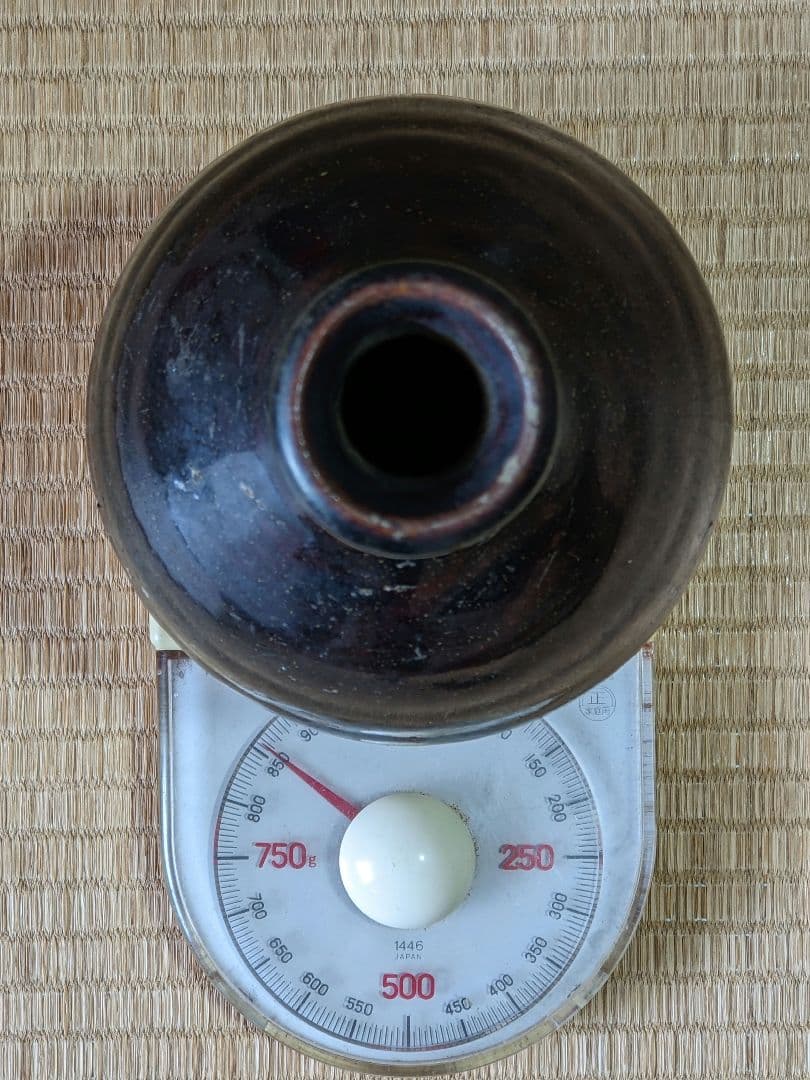 ♢江戸時代 尾呂窯 鉄釉 徳利 瓶 酒器 18世紀初頭 花器
