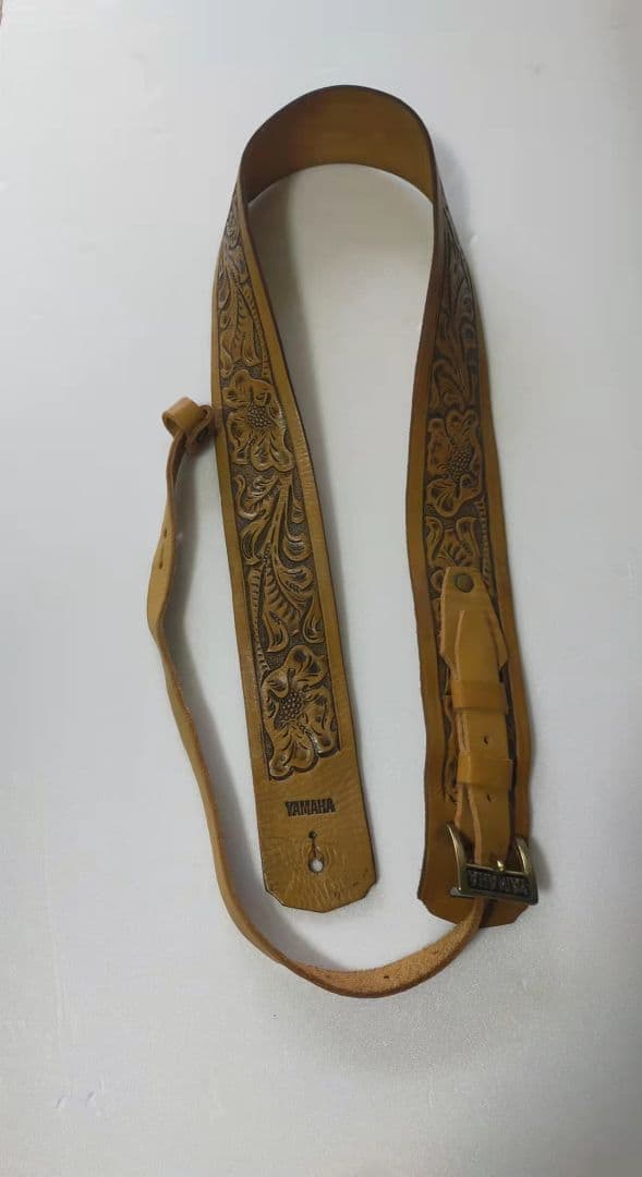 極希少長渕剛着用モデル YAMAHA ギターストラップ本皮型押