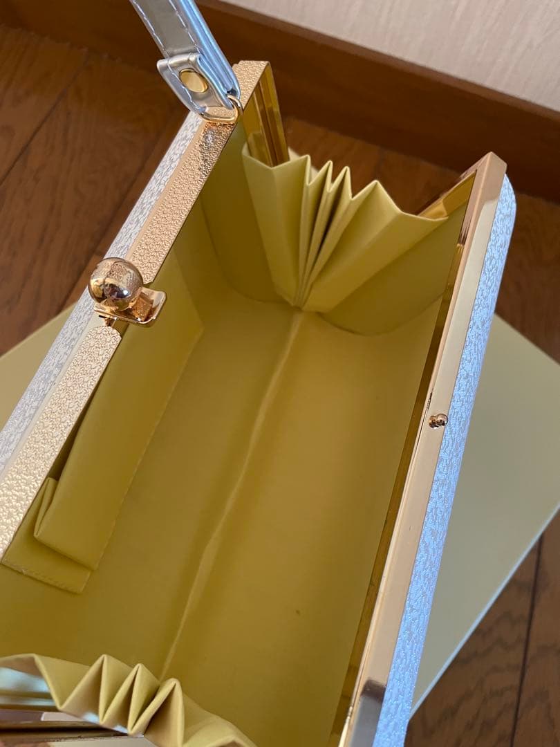 【美品】草履バッグセット silver （草履LLsize）