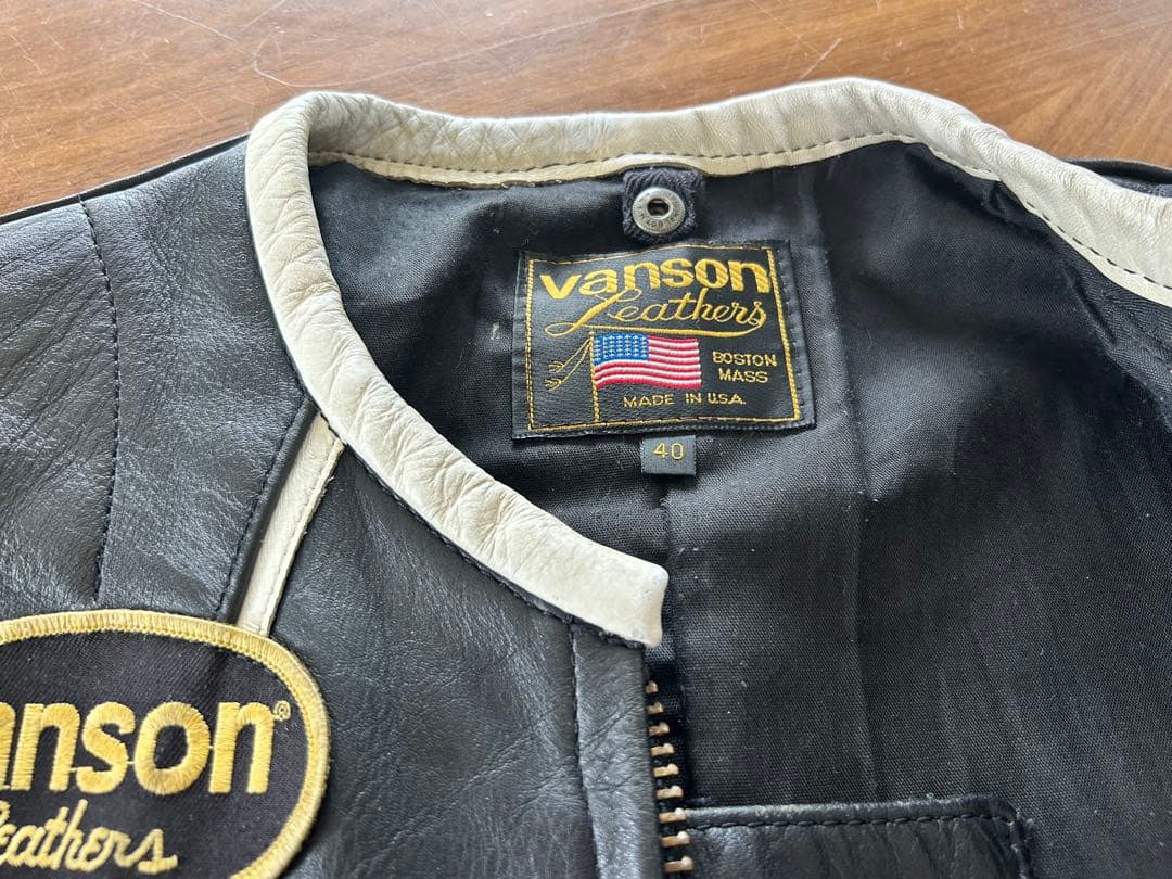 ◼︎稀少【vanson 40 】ブラック ワンスターバンソンシングル