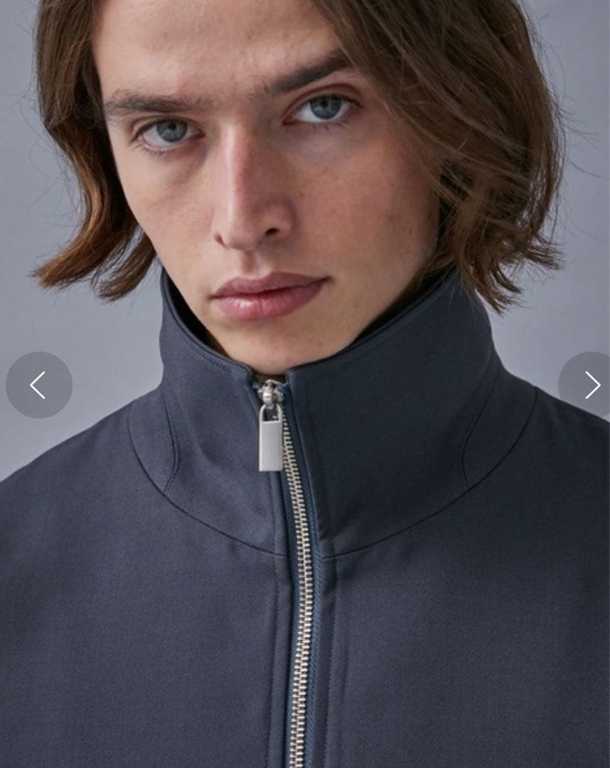 パブリックトウキョウ 含浸ウールギャバダブルジップブルゾン グレー